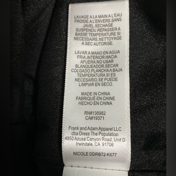 NWT Dress the Population Nicole Floral Cocktail Sheath Cobalt Multi Dress- Sz XL - Picture 9 of 10